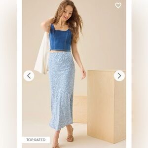 Altar'd State Amora Floral Midi Skirt